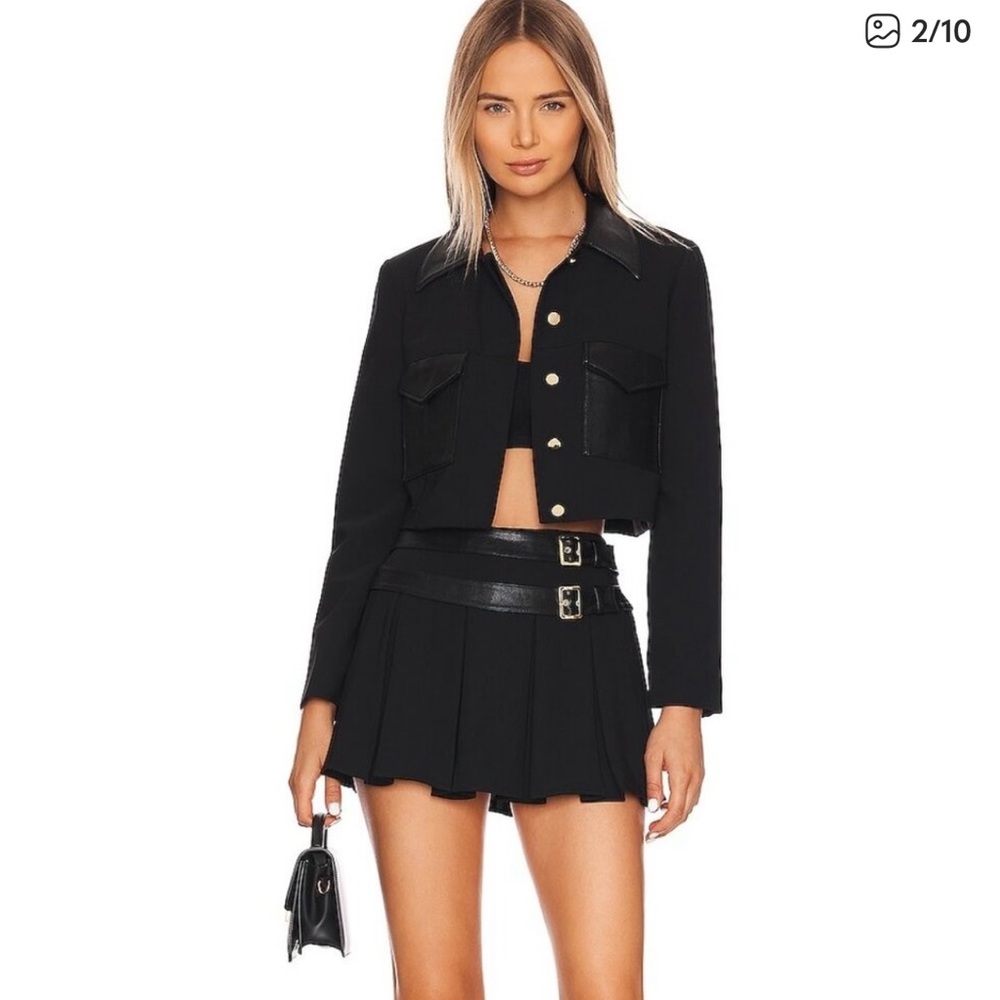 REVOLVE Amanda Uprichard Black Jacket and Skirt Set - Size L, selling as set